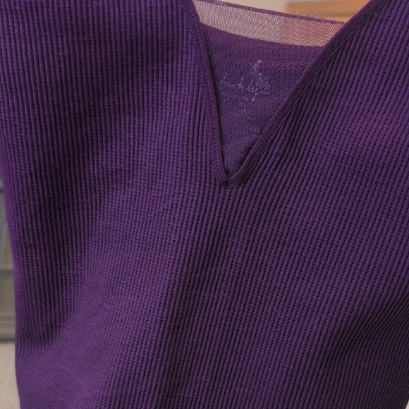 Free People Fitted Purple Ribbed Camisole - Picture 3 of 5